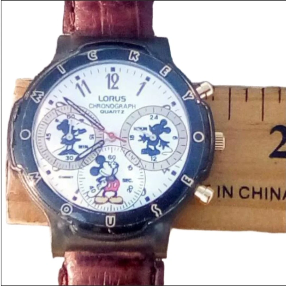 Lorus Mickey Mouse Chronograph Watch 38-40mm Vintage Disney